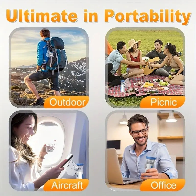 New USB Charging Portable Handheld Humidifier Ultra Silent Air Moisturizer With Fog Output For Home Office And Travel