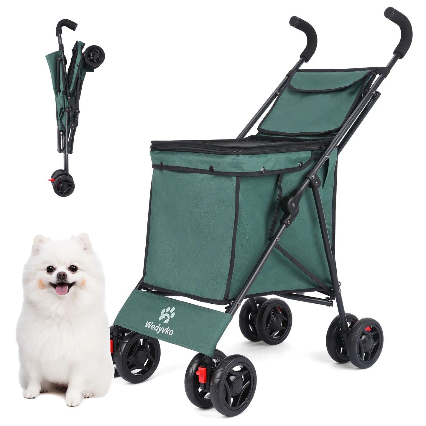 Multifunctional Folding Portable Cart Durable Lightweight Market Trolley Pet Stroller for Picnic