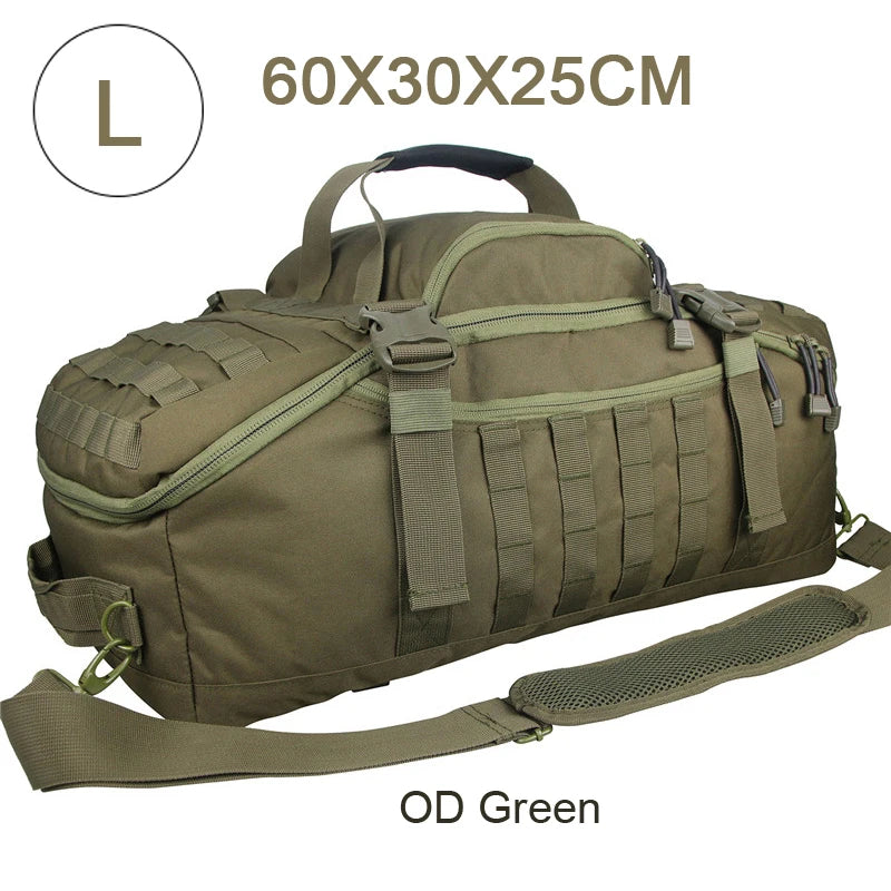 QCN Molle Tactical Travel Bag Gym Fitness Duffle Backpack