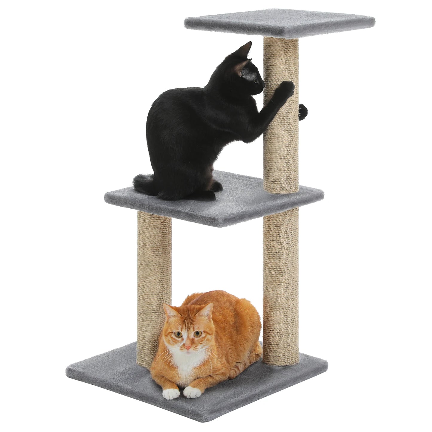 Cat Tree Cat Tower for Indoor Cats with Scratching Posts Big Hammock and Removable Top Perch Grey