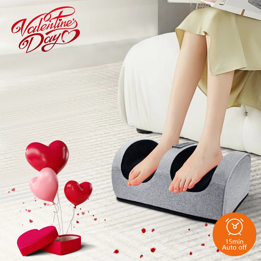 Foot Massage Machine Electric Heating Foot Kneading Leg Massager Home Relaxation Gift for Christmas and Valentine's Day