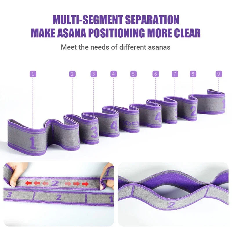 Guangdong Elastic Yoga Resistance Bands Multi Section Set