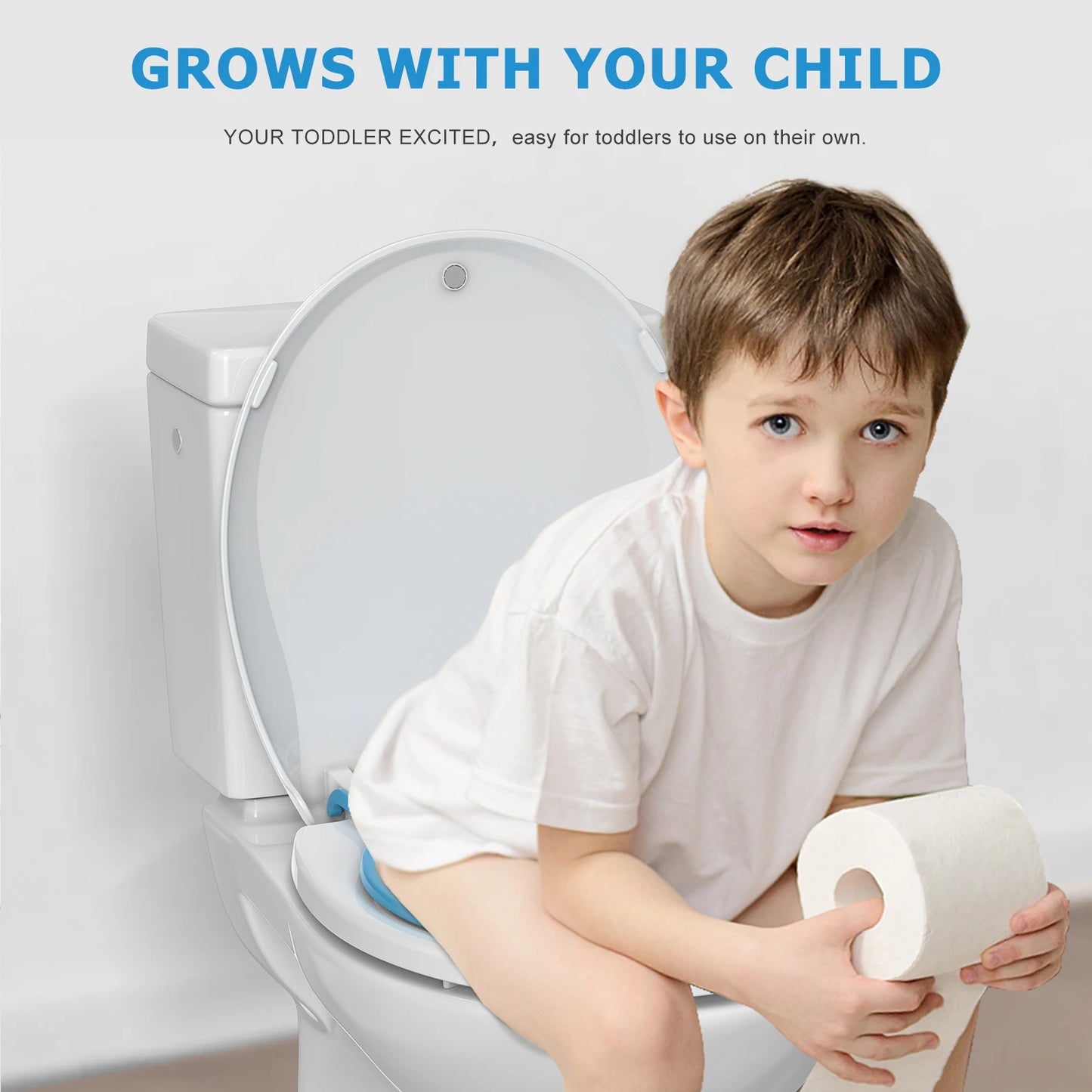 Toilet Seat With Built In Toddler Seat Round Toilet Seat for Potty Training Fits Adults and Children Slow Close