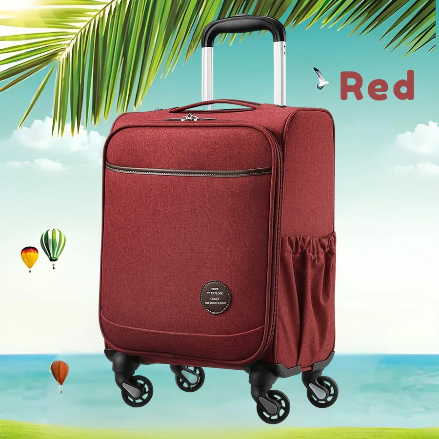 Luggage Set Underseat Carry On Luggage with Wheels 15 Inch Lightweight Luggage with Front Opening Lid Blue