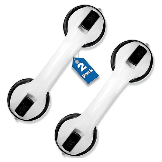 2 Pack 12 Inch Grab Bars for Bathtubs Shower Strong Suction Cup Bathroom Safety Handle for Elderly Seniors Handicap