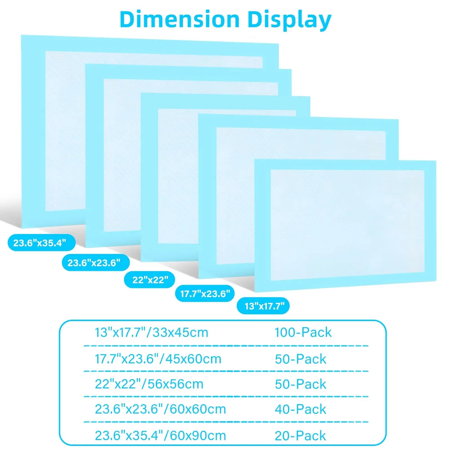 Premium Disposable Puppy Training Pads 13x18 Inch 100 Count