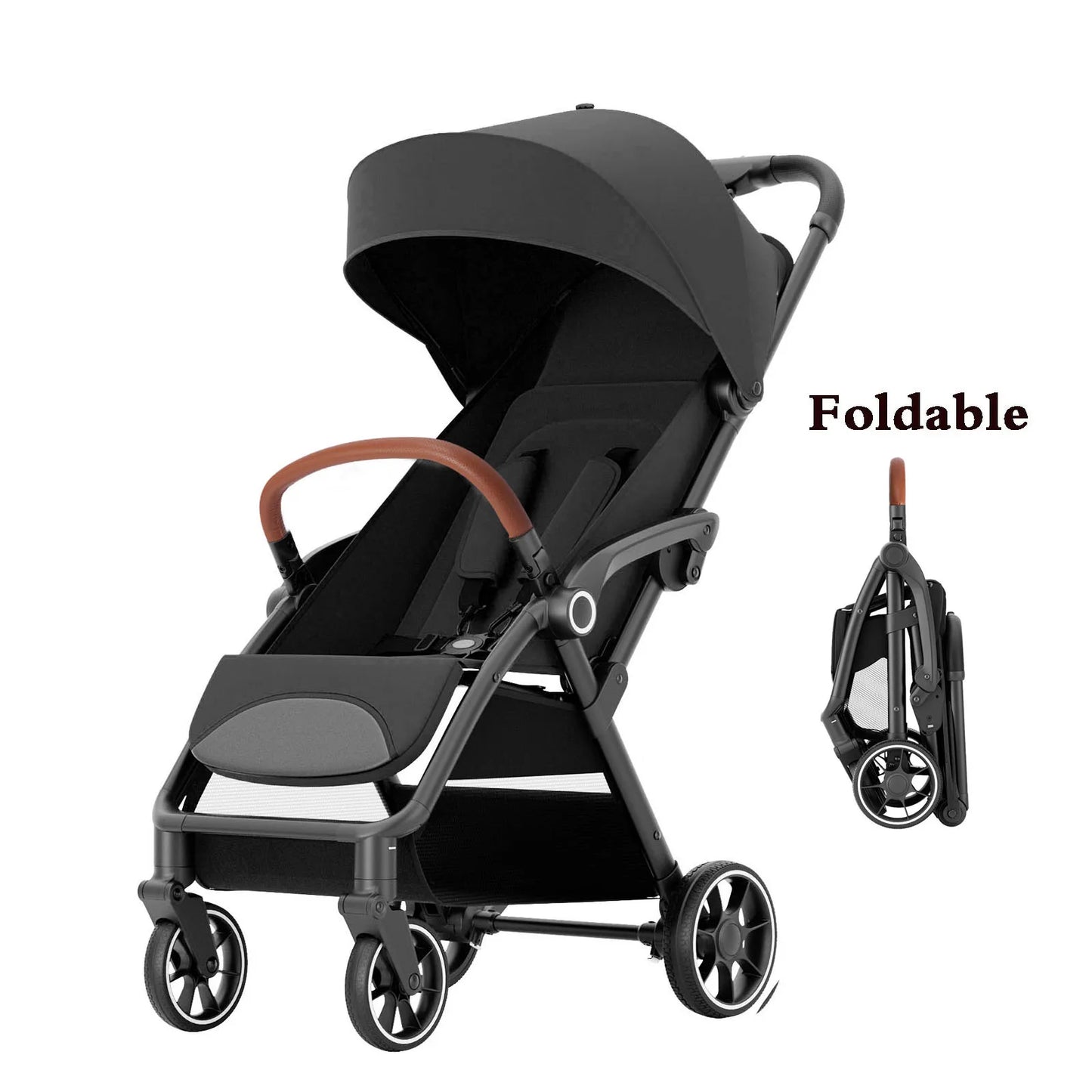 Standard Foldable Portable Newborn Stroller Luxury Baby Carriage 360 Degree Swivel Seat for Toddlers and Infants