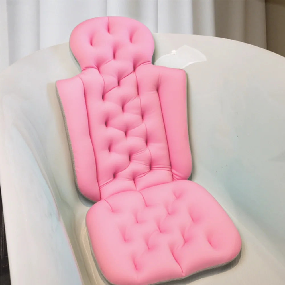 Bath Pillow Full Body Spa Cushion Non Slip Folding Bath Mat