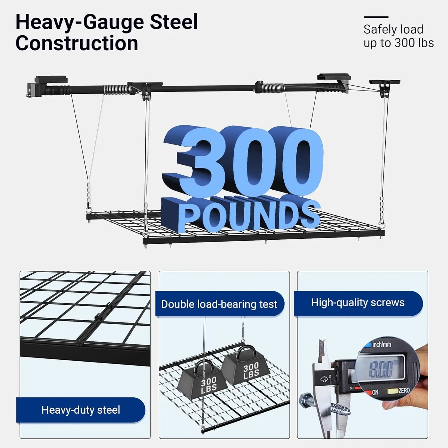 Garage Lifting Metal Rack 4x4 Feet Overhead Storage