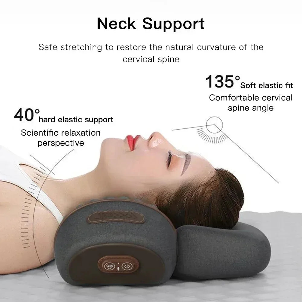Okayso Electric Neck Massager Cervical Pillow Traction Heat