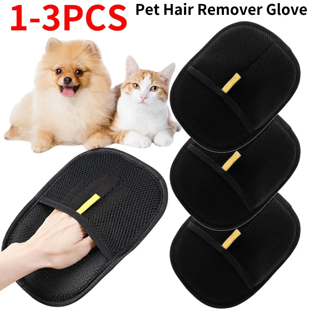 Pet Grooming Equipment Gloves Deshedding Glove Pet Hair Remover Glove for Dog Cat Rabbit with Long Short Curly Hair