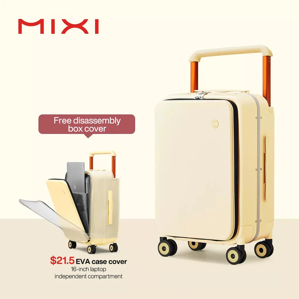 Mixi 2024 New Design Wide Handle Carry On Luggage 20 Inch