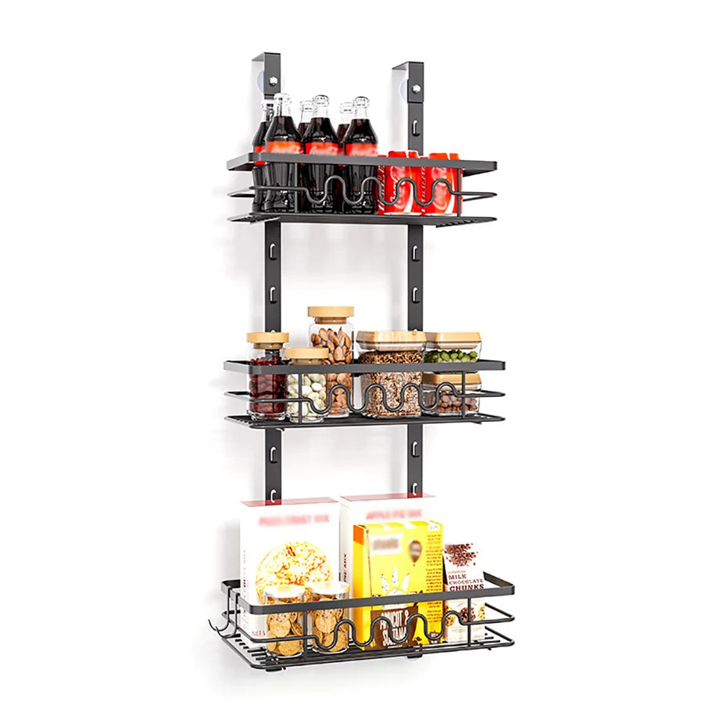HobbyLane Five Tier Over The Door Pantry Organizer Metal Shelves