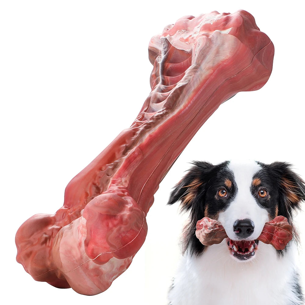 Masbrill Dog Toys for Aggressive Chewers Large Dogs Indestructible Bone Shaped Nylon Interactive Chew Toys for Teeth Cleaning