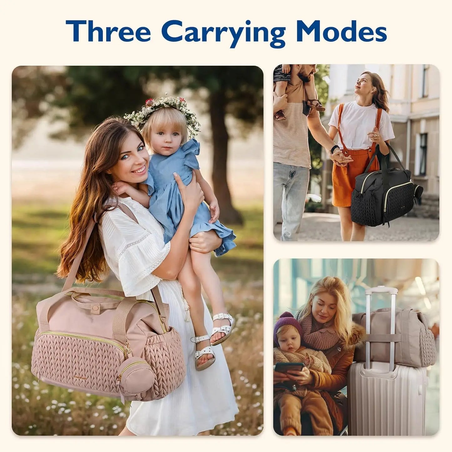 Mommy Diaper Bag Large Capacity Organizer Tote for Baby