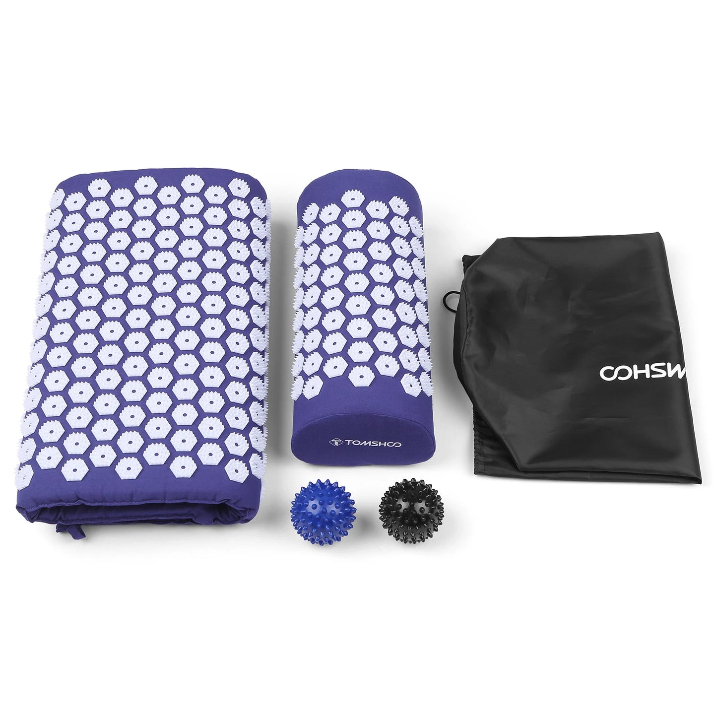 TOMSHOO Acupressure Mat and Pillow Massage Set with Bag