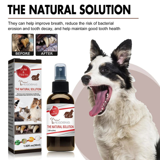 Yegbong 30ml Pet Oral Care Spray Fresh Breath Dental Care for Dogs and Cats Teeth Cleaning Anti Inflammatory