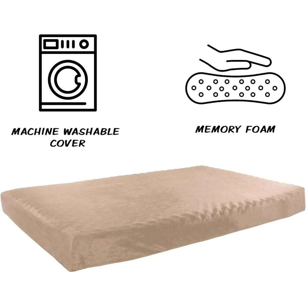 Orthopedic Two-Layer Memory Foam Dog Bed With Washable Cover
