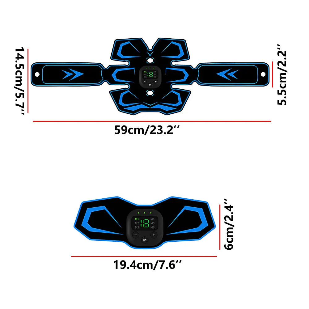 EMS Abdominal Training Device with LED Display USB Rechargeable Ab Exercise Belt for Men and Women