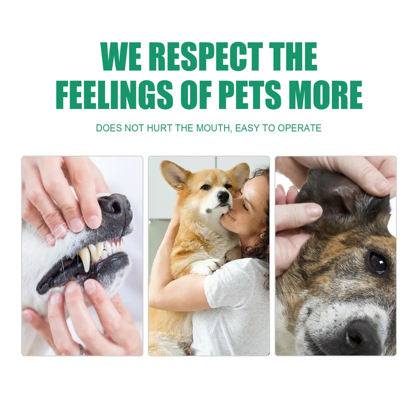 20 Pcs Pet Cleaning Teeth Finger Covers for Dogs and Cats Tartar Removal Oral Care Non Woven Fabric