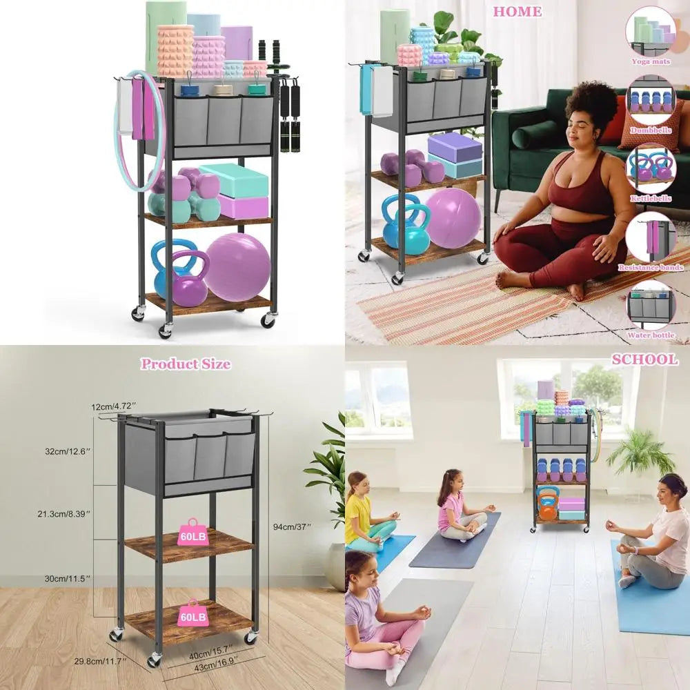 Hign Concerned Yoga Mat Storage Rack for Home Gym Equipment