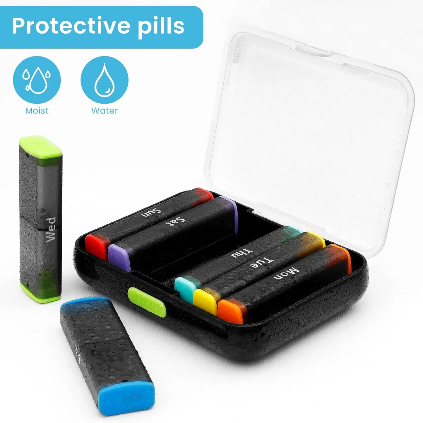 Hign-concerned Weekly 7 Day Pill Organizer With 14 Slots