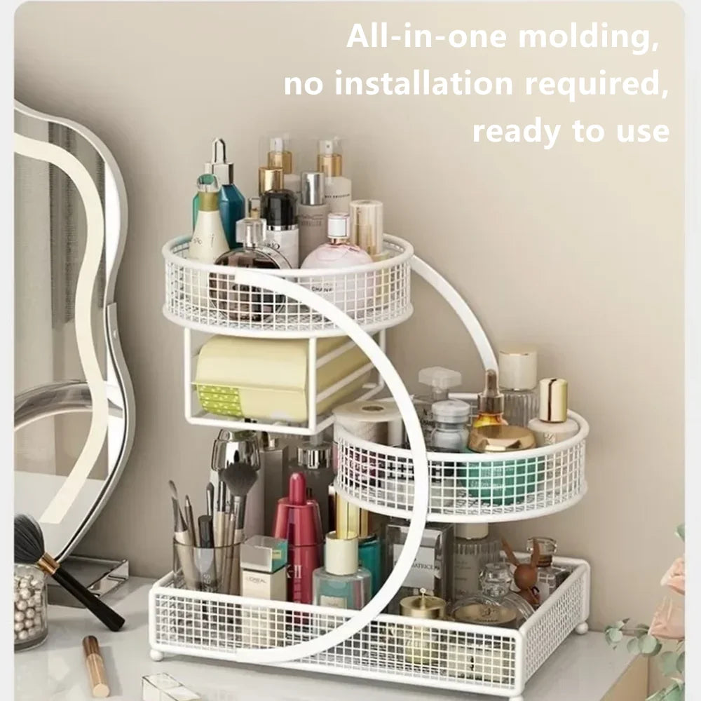 Hign-concerned Metal Makeup Storage Rack Multi Layer Cosmetic Organizer