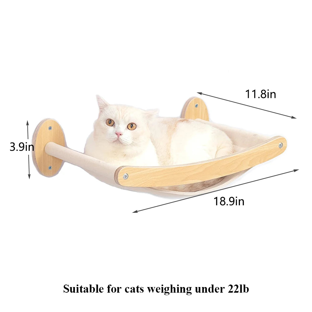 Cat Climbing Shelf Wall Mounted Four Step Stairway With Sisal Scratching Post For Cats Tree Tower Platform