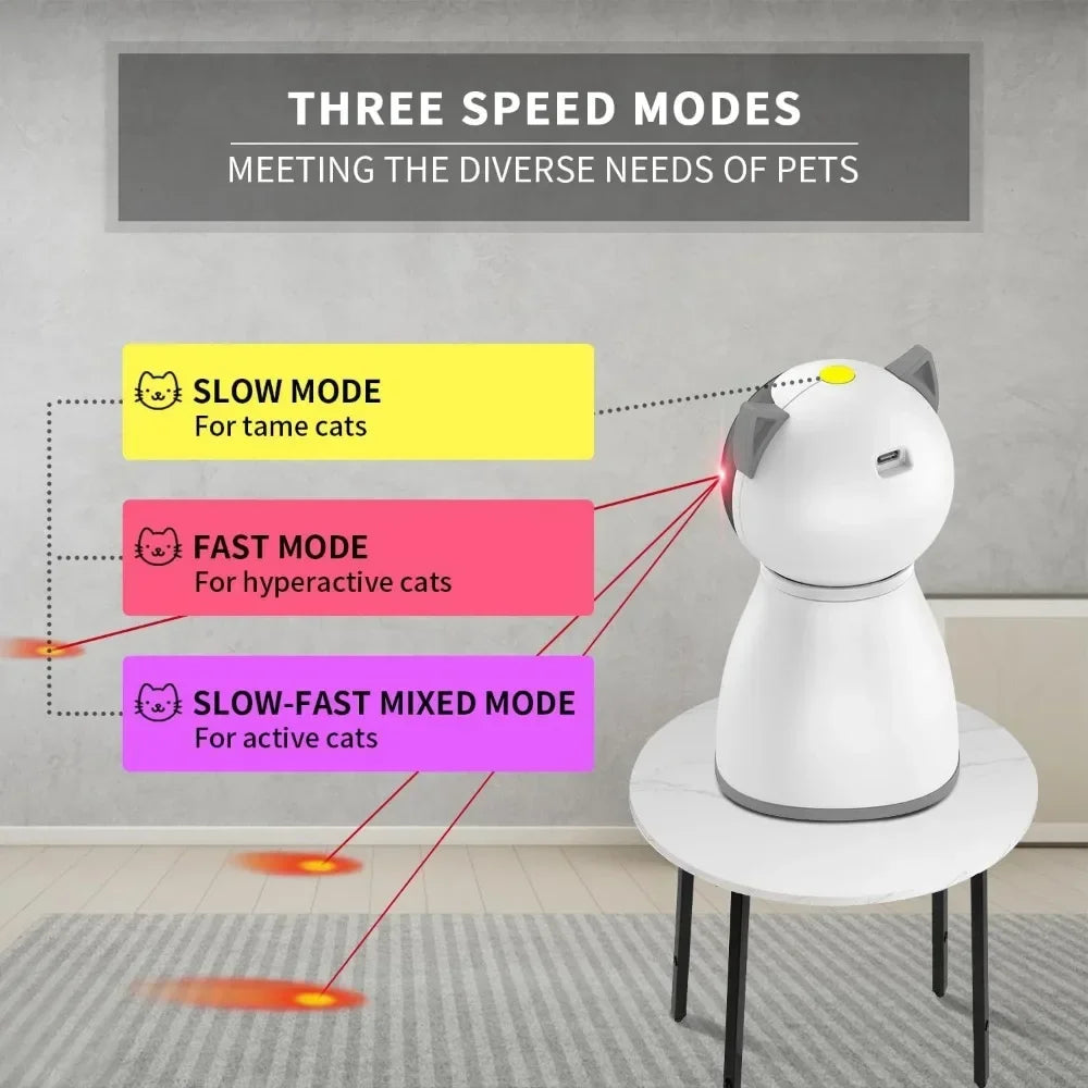 Laser Cat Toys for Indoor Cats 4th Generation Real Random Trajectory Motion Activated Rechargeable Automatic Cat Laser Toy