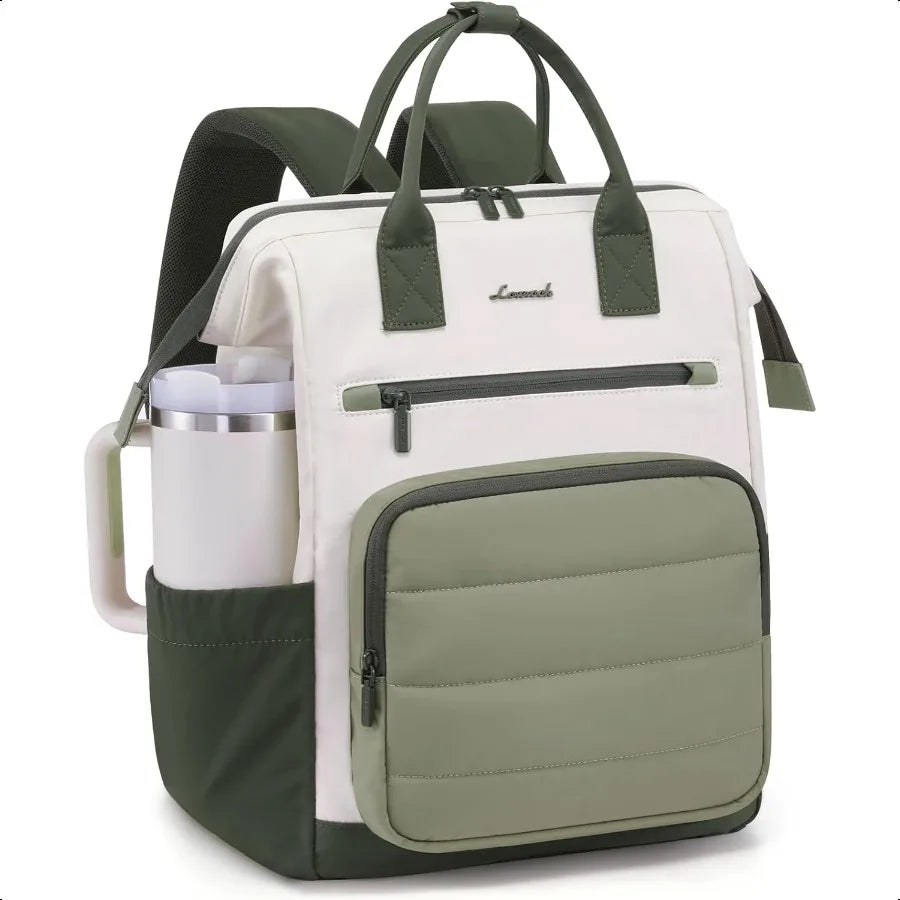 Women's Puffer Laptop Backpack 15.6 Inch for Work School