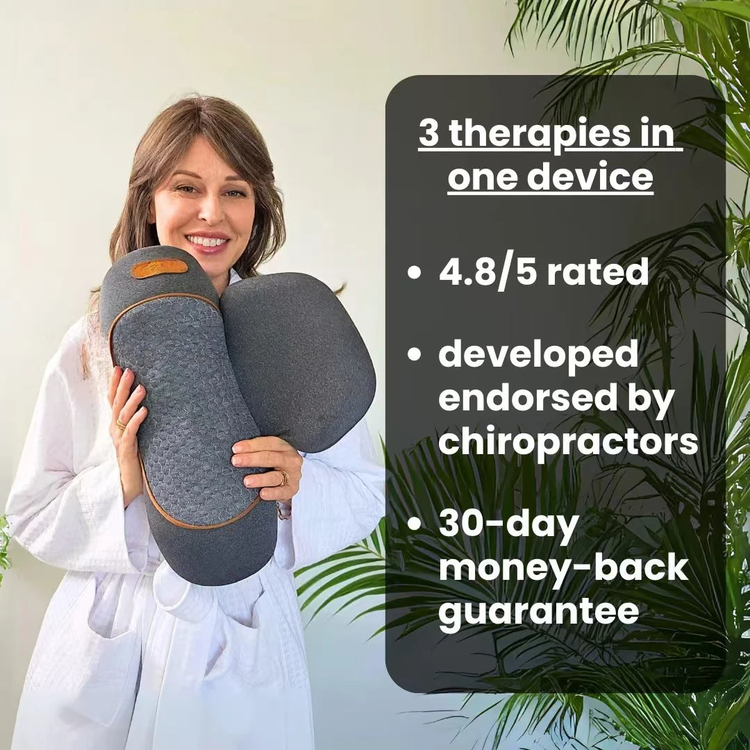 Soothe 3 in 1 Neck Massager Cervical Pillow Hot Compress Vibration Massage Neck Traction Relax Pillow Spine Support Massager