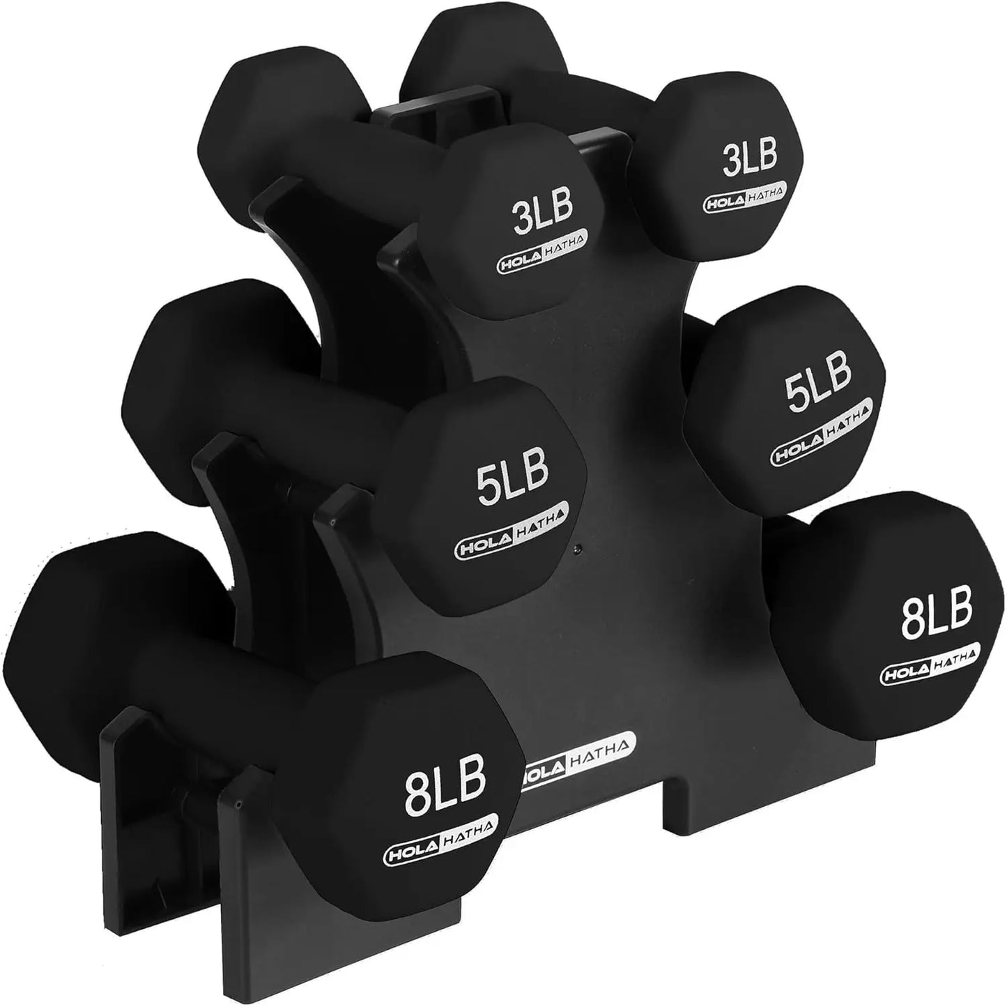 Neoprene Dumbbell Set With Rack For Home Strength Training