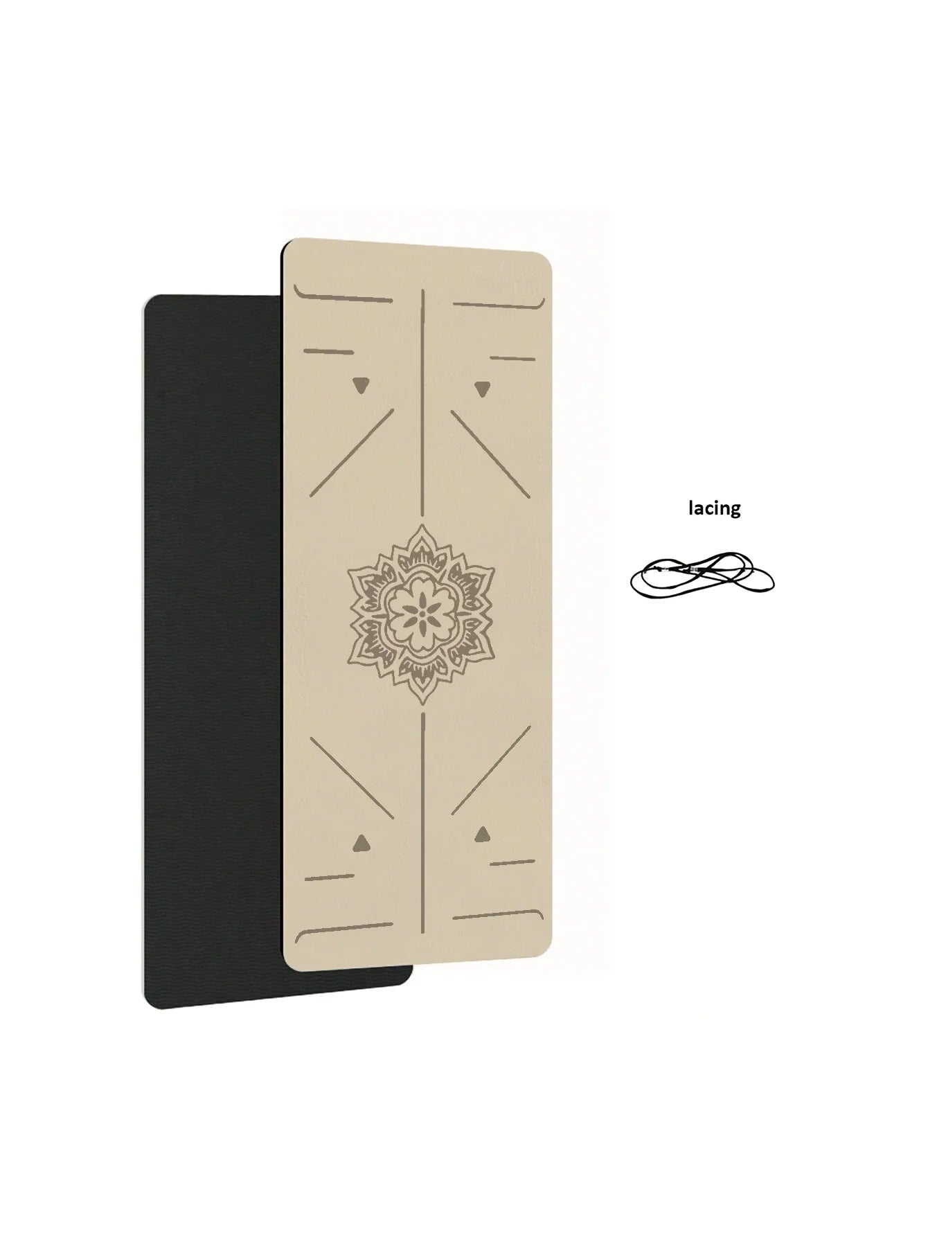 TPE Non-Slip Yoga Mat for Fitness, 180x57cm, 6mm Thick