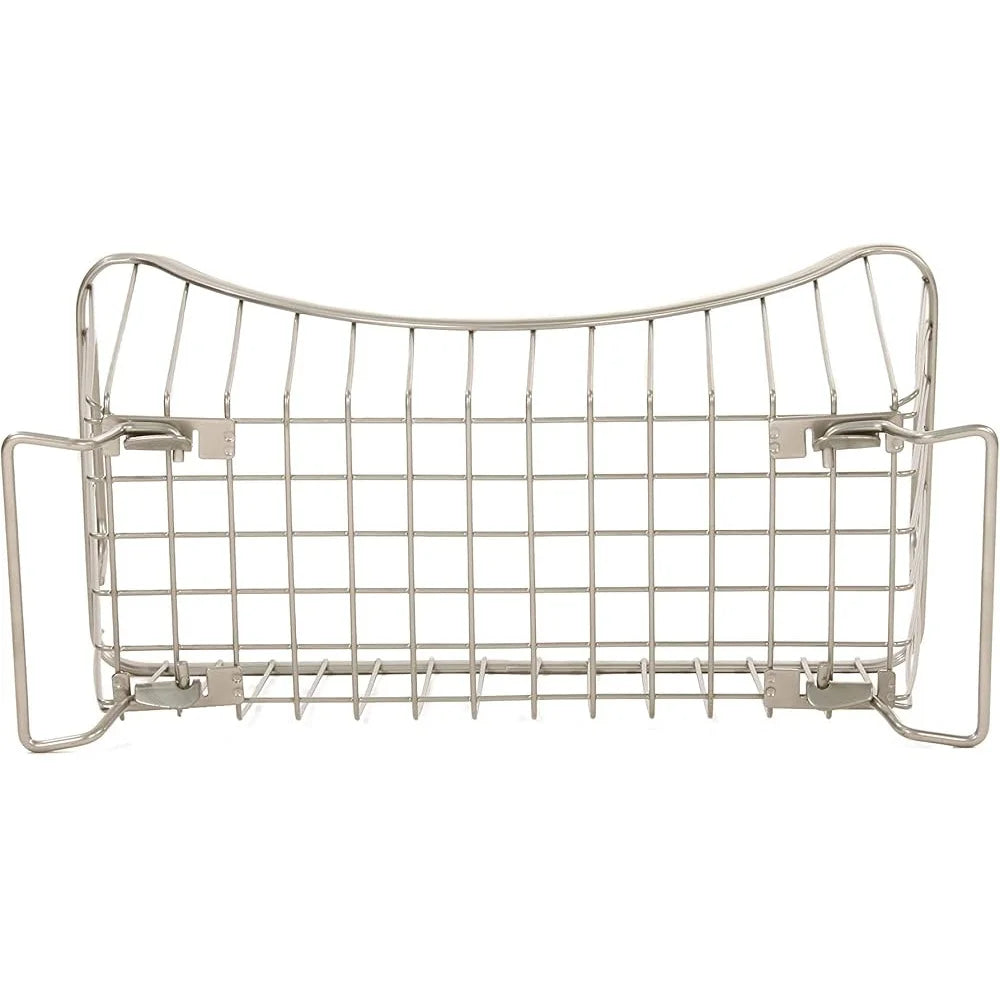 Stackable Storage Basket Small Steel Open Design For Pantry