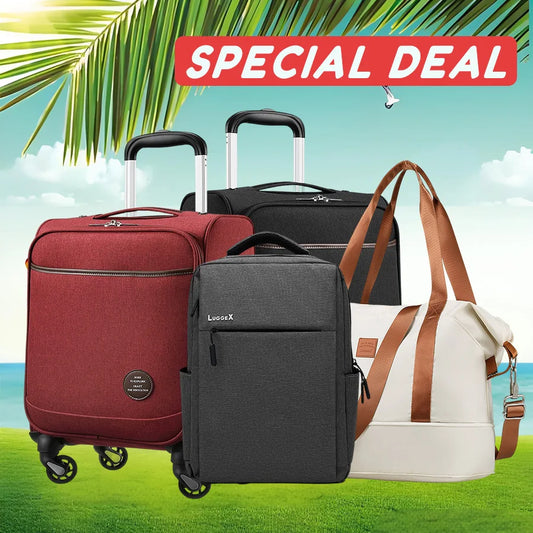 Luggage Set Underseat Carry On Luggage with Wheels 15 Inch Lightweight Luggage with Front Opening Lid Blue