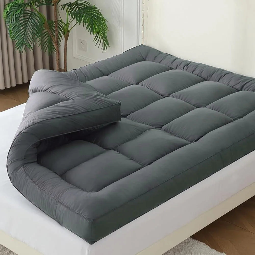 WQSPRINGCN Extra Thick Mattress Topper Pad For Back Pain Relief Cooling Mattress Protector Down Alternative Filling