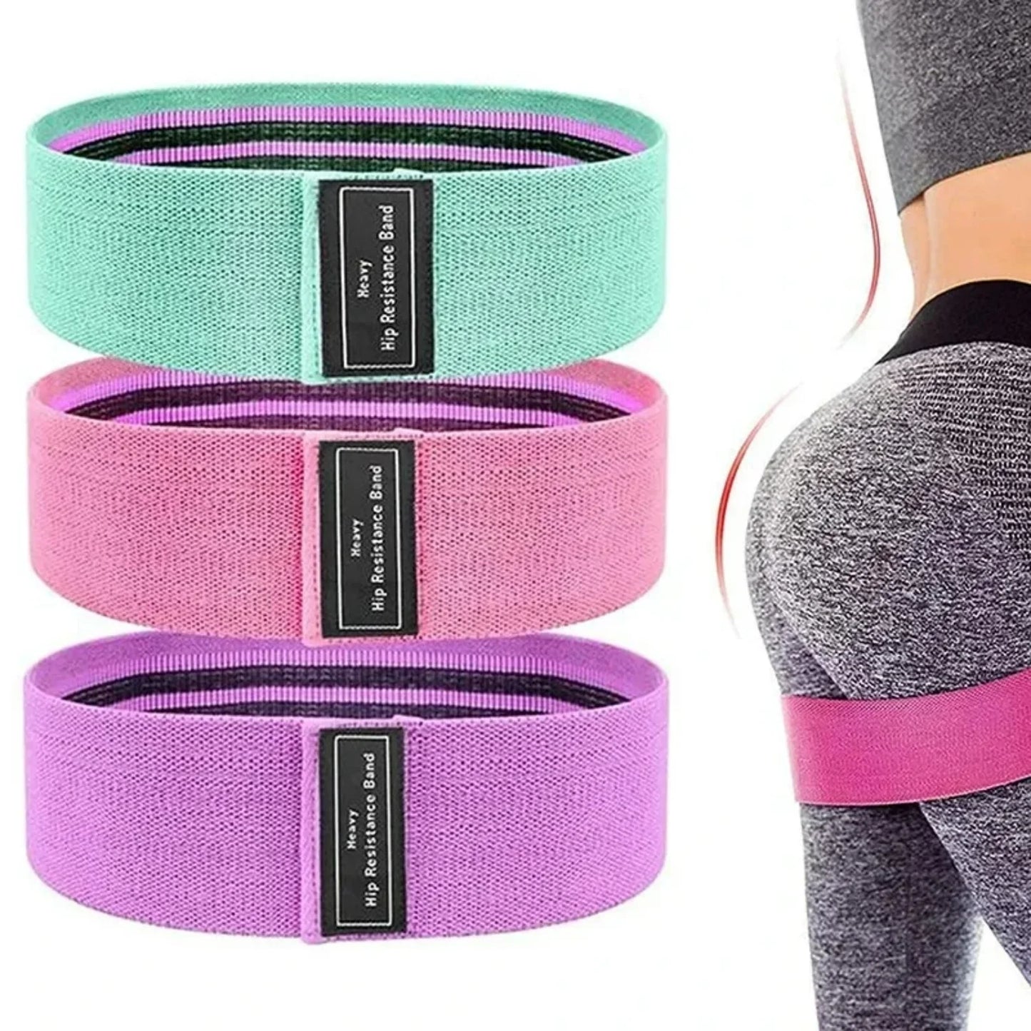 1 2 3PCS Elastic Bands Fitness Resistance Bands Yoga Pilates Circle Expander Bands Gym Training Workout Equipment