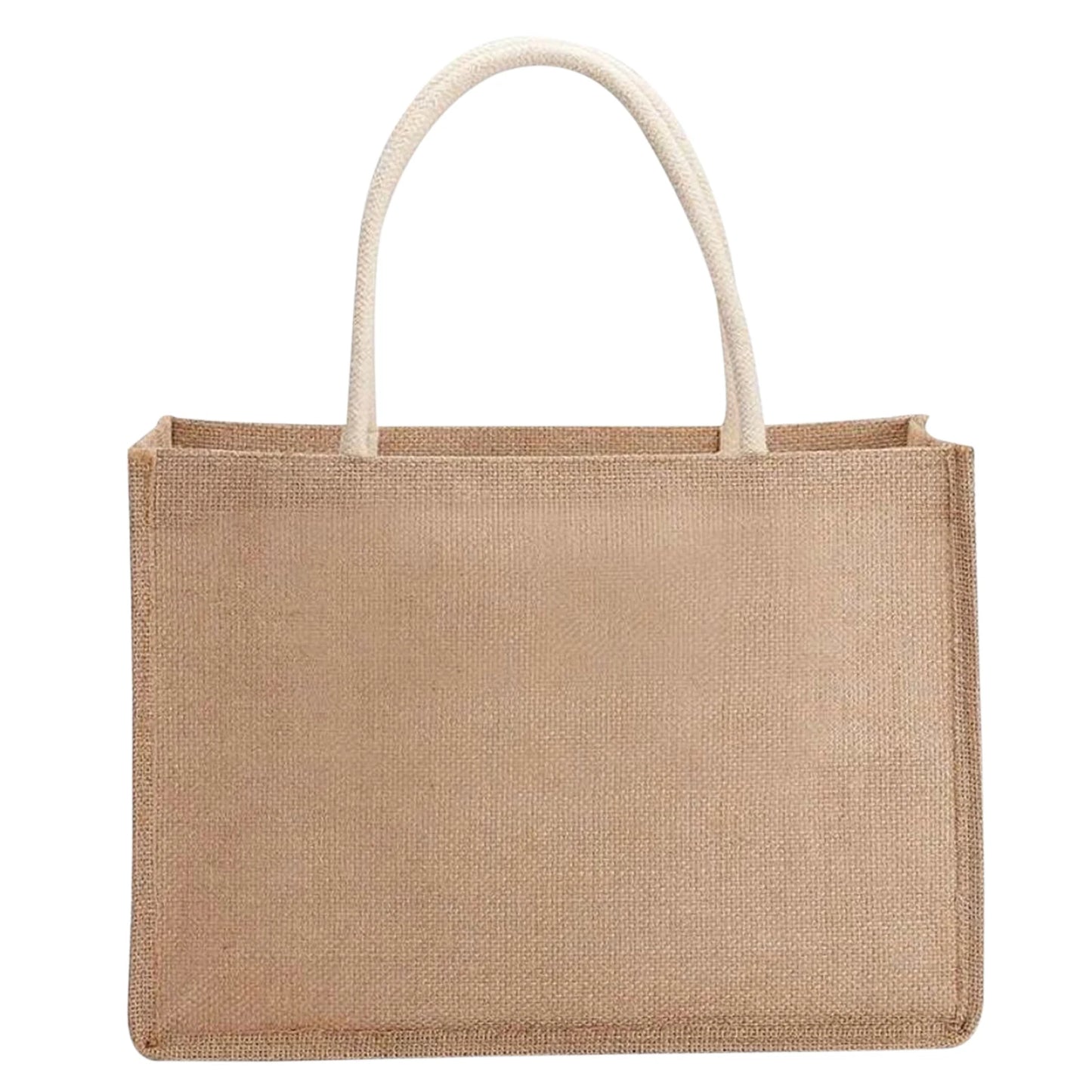 Reusable Women's Jute Tote Bags With Handles For Shopping