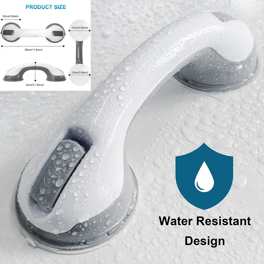 2 Pack 12 Inch Grab Bars for Bathtubs Shower Strong Suction Cup Bathroom Safety Handle for Elderly Seniors Handicap