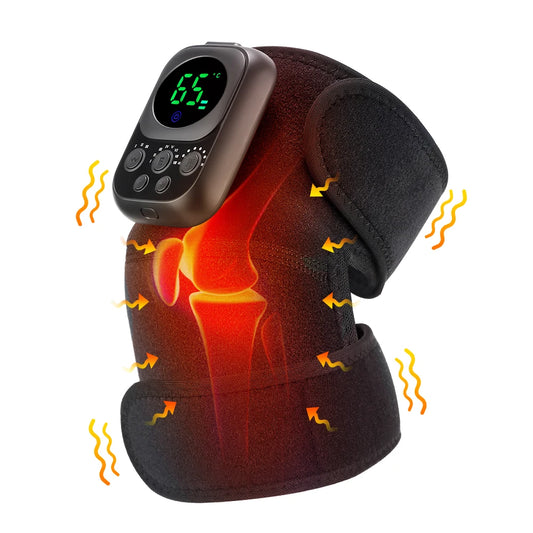 3 In 1 Shoulder Knee Elbow Heated Vibration Knee Massager Pad for Joint Pain Relief and Health Care