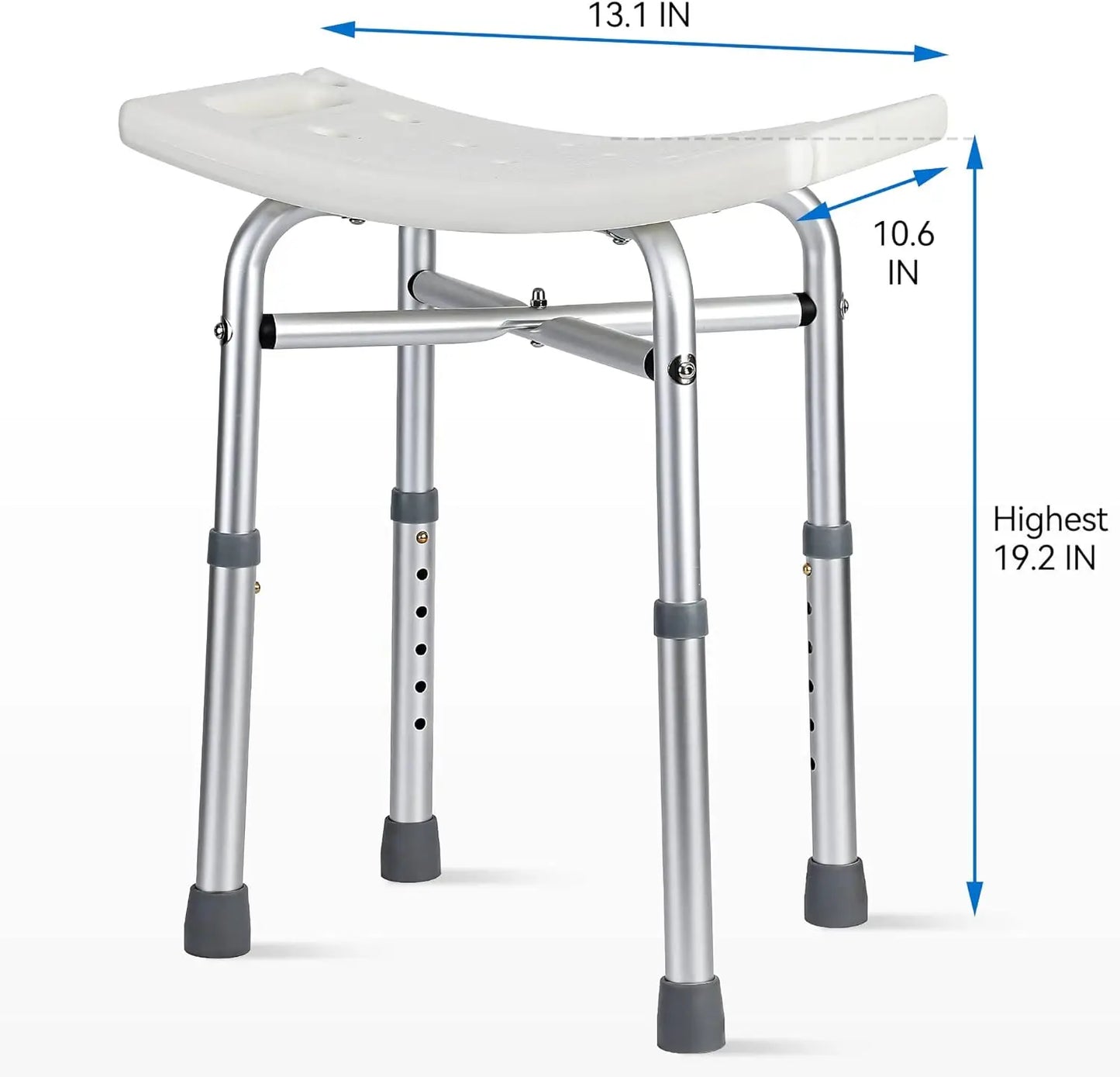 HiMISSH Shower Bench Chair With Adjustable Height And Anti Slip