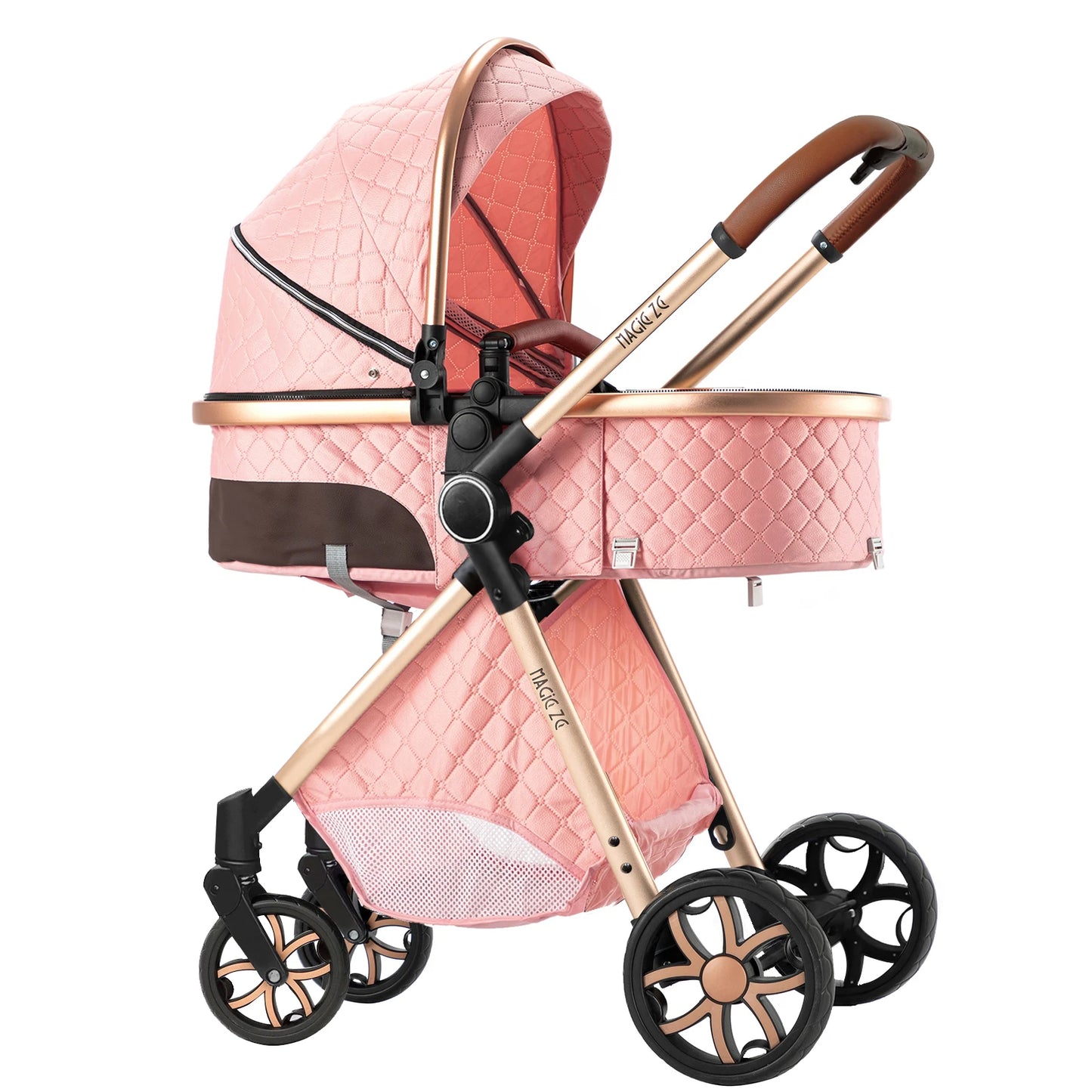 Baby Stroller 3 in 1 Travel System Pushchair Lightweight Pram All Terrain Baby Buggy Compact Fold Stroller