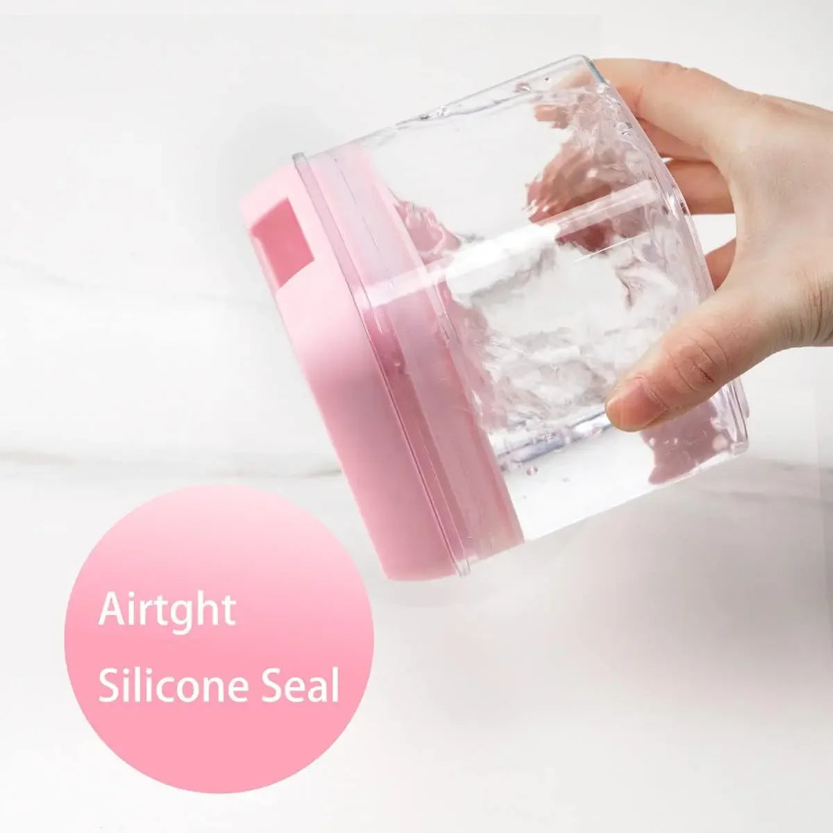 Airtight 10 Piece BPA Free Clear Storage Containers Pink