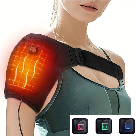 USB Electric Shoulder Pad Massager 3 Gear Heated Massage