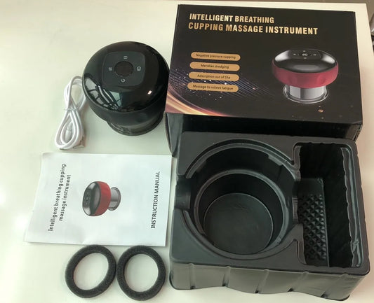 Smart Electric Vacuum Cupping Device Body Scraping Massager Heating Suction Cup Physical Fatigue Relief Health Care