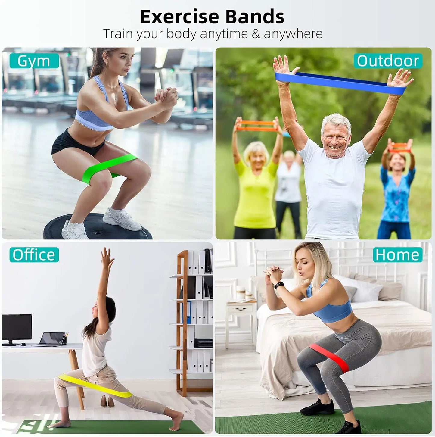 Resistance Bands for Exercise Elastic Exercise Loops for Physical Therapy Stretch Bands for Beautiful Legs