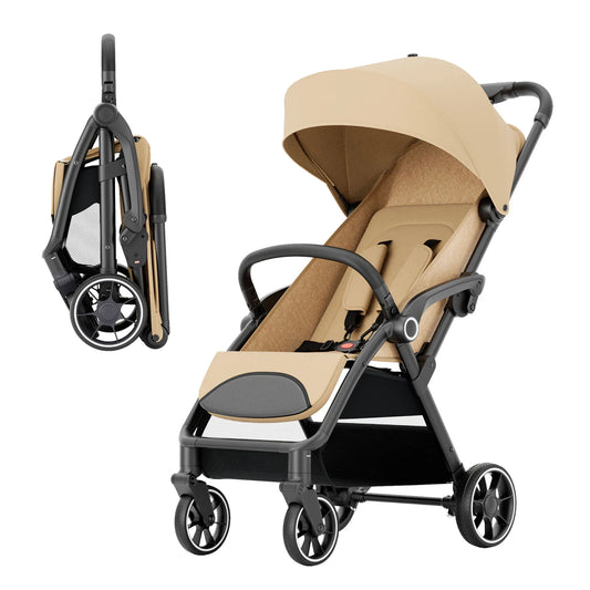 Standard Stroller Seat Foldable Portable Newborn Stroller Luxury Baby Carriage Suit for Baby and Toddlers 360 Degree Swivel Seat