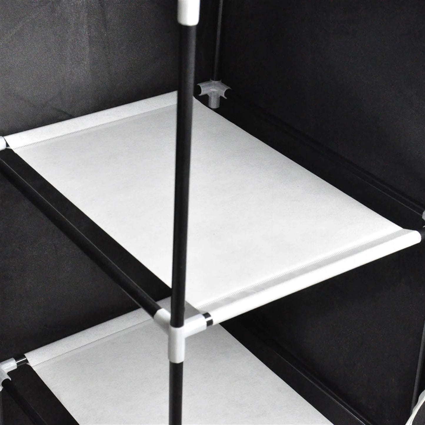 71 Inch Portable Closet Wardrobe Storage Organizer Gray