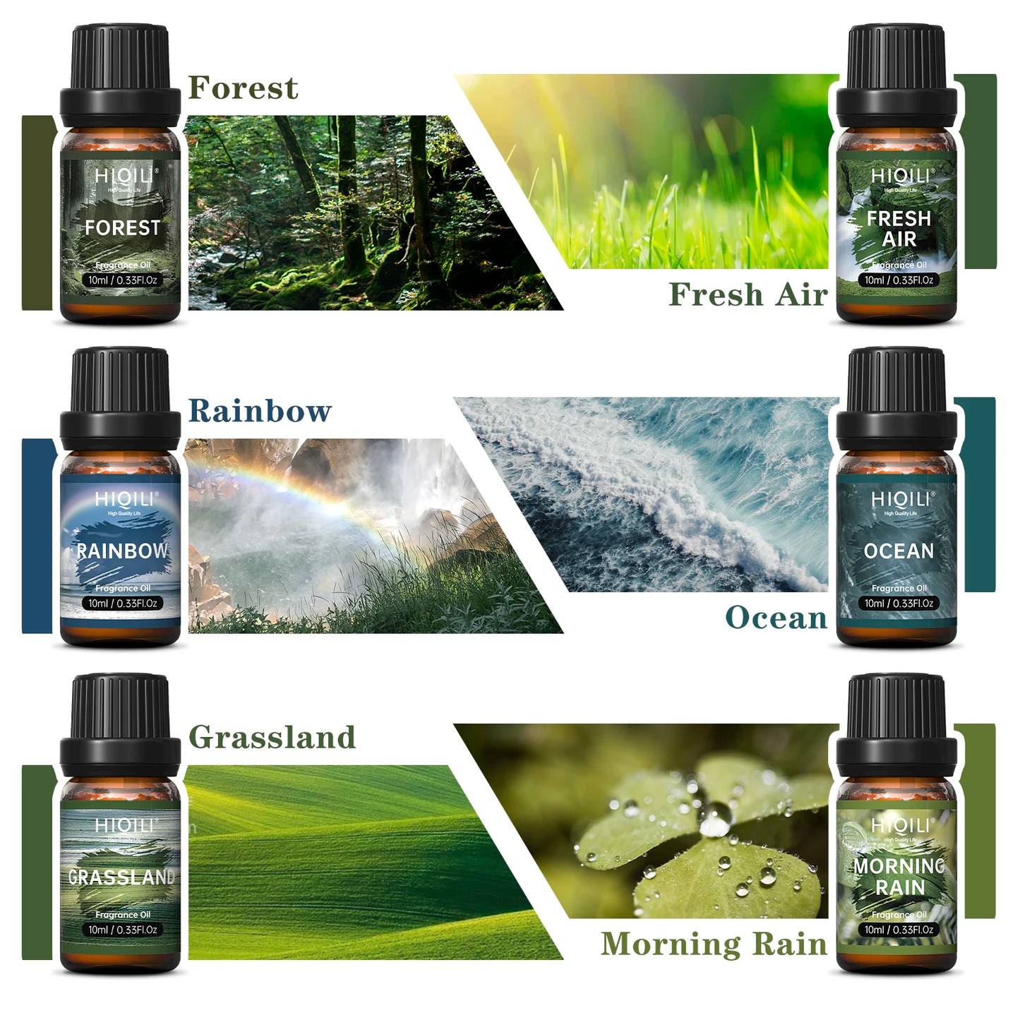 HIQILI Nature Fragrance Oils Gift Set For Aromatherapy