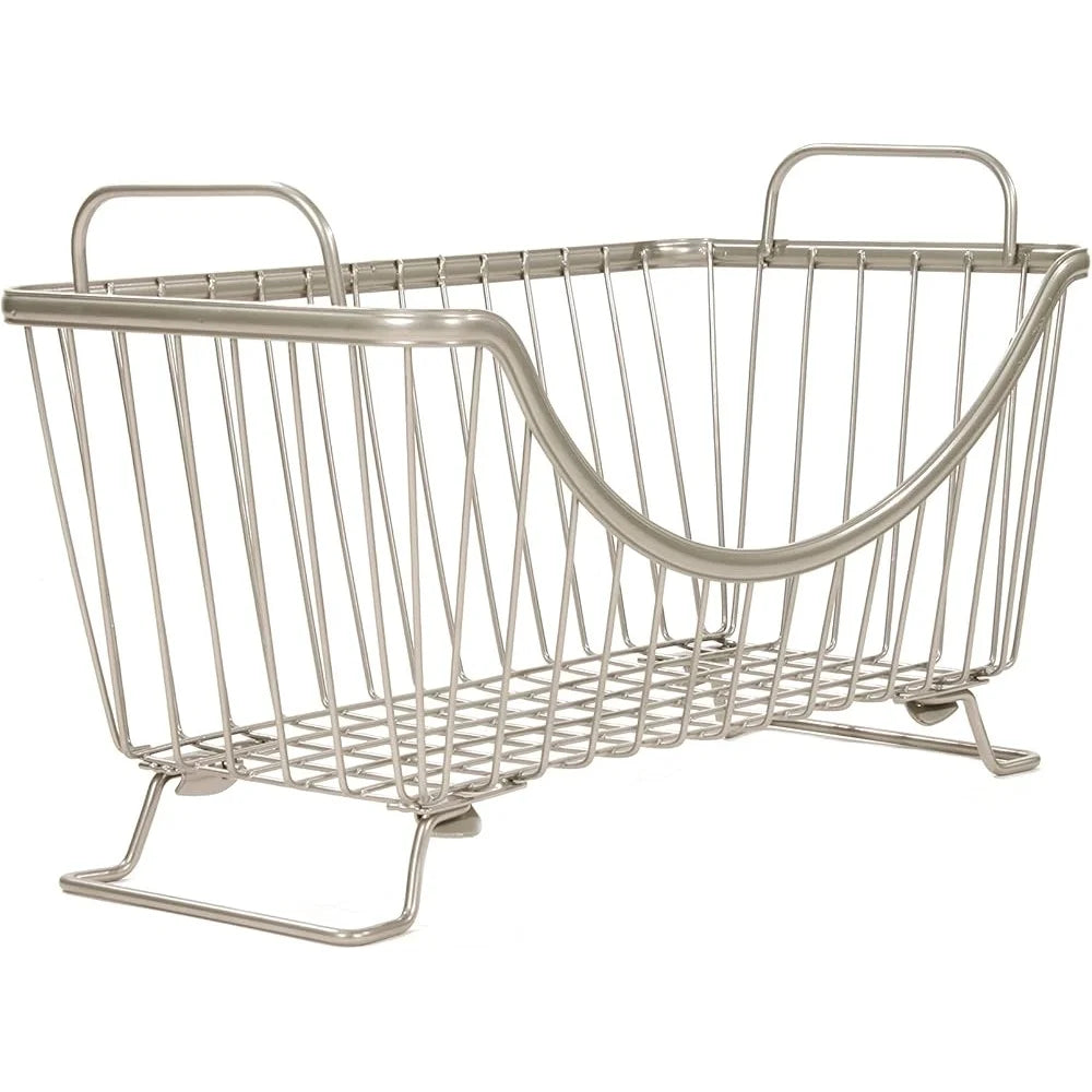 Stackable Storage Basket Small Steel Open Design For Pantry